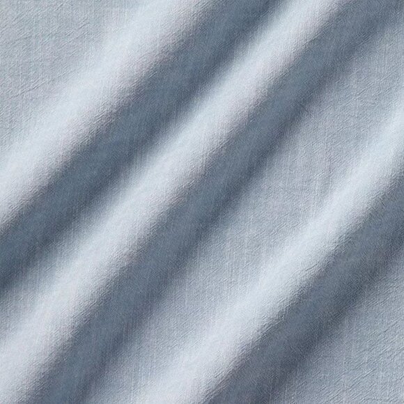 Ralph Lauren Home Workshirt Chambray Queen Flat Sheet Blue 100% Cotton 108 x 96 - Picture 13 of 16